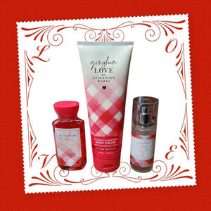 Gingham Love Bath & Body Set Shower Gel, Body Cream, & Fragrance Mist Great Gift